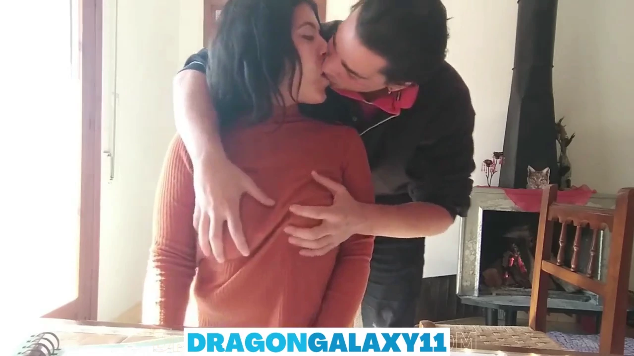 Aroused college coed with a voluptuous rear end receives a lesson from her instructor in their dormitory porn video