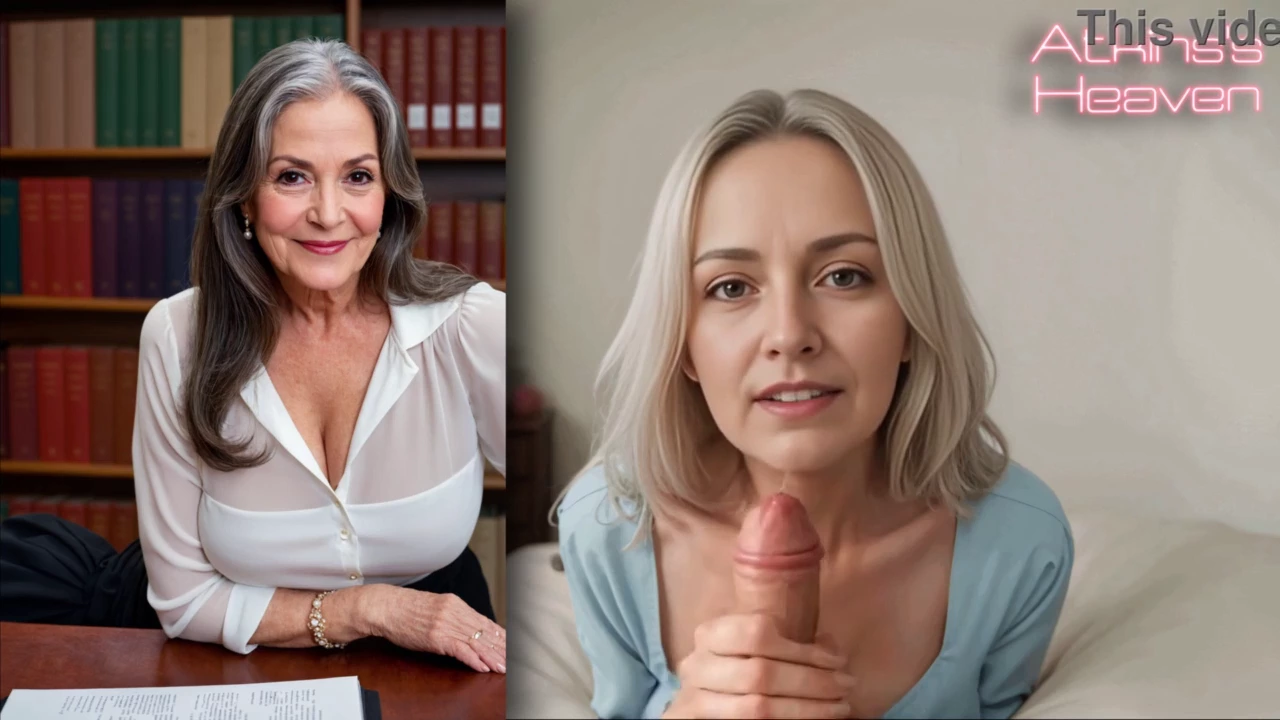 Cute and busty mature assists in masturbation porn video